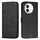 Custodia per telefono in pelle con fibbia in pelle di vitello con cuciture per vivo V30e (nera)