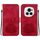 Custodia per telefono in pelle goffrata Honor Magic6 Pro Lotus (rossa)