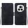 Custodia per telefono in pelle goffrata Honor Magic6 Pro Lotus (nera)
