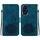 Custodia per telefono in pelle goffrata Honor 200 Lotus (blu scuro)