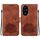 Custodia per telefono in pelle goffrata con motivo a loto per Honor 200 Pro (marrone) Custodia per telefono in pelle goffrata con motivo a loto per Honor 200 Pro (marrone)