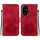 Custodia per telefono in pelle goffrata Lotus per Honor 200 Pro (rossa)
