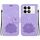 Custodia per telefono in pelle goffrata Redmi K70 / K70 Pro Lotus (viola)