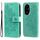 Custodia per telefono in pelle con stampa a fiori a 7 petali per Honor 200 Pro (verde) Custodia per telefono in pelle con stampa a fiori a 7 petali per Honor 200 Pro (verde)