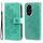 Custodia per telefono in pelle con stampa a sette petali di fiori per Honor 200 (verde) Custodia per telefono in pelle con stampa a sette petali di fiori per Honor 200 (verde)