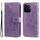Custodia in pelle con stampa a fiori a sette petali per Honor Play 60 Plus (viola chiaro) Custodia in pelle con stampa a fiori a sette petali per Honor Play 60 Plus (viola chiaro)