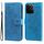 Custodia in pelle con stampa a fiori a sette petali per Honor Play 60 Plus (blu) Custodia in pelle con stampa a fiori a sette petali per Honor Play 60 Plus (blu)