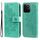 Custodia in pelle con stampa a fiori a sette petali per Honor Play 60 Plus (verde) Custodia in pelle con stampa a fiori a sette petali per Honor Play 60 Plus (verde)