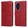 Custodia per telefono in pelle flip con texture classica per Honor 200 (rossa) Custodia per telefono in pelle flip con texture classica per Honor 200 (rossa)