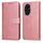 Custodia per telefono in pelle flip con texture classica in vitello per Honor 200 (oro rosa) Custodia per telefono in pelle flip con texture classica in vitello per Honor 200 (oro rosa)