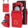Per Samsung Galaxy Z Flip6 Custodia per telefono con slot per schede RFID a forma di V con supporto ad anello (rosso) Per Samsung Galaxy Z Flip6 Custodia per telefono con slot per schede RFID a forma di V con supporto ad anello (rosso)