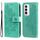 Per OPPO Reno12 5G Custodia per telefono in pelle con goffratura globale a sette petali di fiori (verde) Per OPPO Reno12 5G Custodia per telefono in pelle con goffratura globale a sette petali di fiori (verde)