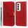 Per OPPO Reno12 5G Custodia per telefono in pelle con goffratura globale a sette petali di fiori (rossa) Per OPPO Reno12 5G Custodia per telefono in pelle con goffratura globale a sette petali di fiori (rossa)