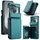 Per Samsung Galaxy Z Flip6 5G CaseMe C22 PC+TPU Custodia antifurto in pelle stile business RFID (blu verde) Per Samsung Galaxy Z Flip6 5G CaseMe C22 PC+TPU Custodia antifurto in pelle stile business RFID (blu verde)