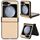 Per Samsung Galaxy Z Flip6 Custodia per telefono con texture Sandskin (oro) Per Samsung Galaxy Z Flip6 Custodia per telefono con texture Sandskin (oro)