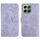 Custodia in pelle flip con motivo a farfalla in rilievo per Honor X6b HT03 (viola) Custodia in pelle flip con motivo a farfalla in rilievo per Honor X6b HT03 (viola)