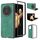 Custodia per telefono in pelle PU con bordo nero per Honor Magic V3 (verde) Custodia per telefono in pelle PU con bordo nero per Honor Magic V3 (verde)
