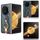 Custodia per telefono in pelle con cinturino For Honor Magic V3 (blu)