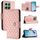 Custodia per telefono in pelle con texture rombica per Honor X6b con cordino (rosa corallo) Custodia per telefono in pelle con texture rombica per Honor X6b con cordino (rosa corallo)