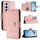 Per OPPO Reno12 Pro 5G Global Rhombic Texture Flip Custodia in Pelle per Telefono con Lanyard (Rosa Corallo) Per OPPO Reno12 Pro 5G Global Rhombic Texture Flip Custodia in Pelle per Telefono con Lanyard (Rosa Corallo)