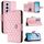 Per OPPO Reno12 Pro 5G Global Rhombic Texture Flip Custodia in Pelle per Telefono con Cordino (Rosa) Per OPPO Reno12 Pro 5G Global Rhombic Texture Flip Custodia in Pelle per Telefono con Cordino (Rosa)