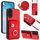 Per Honor 200 Pro 5G Organ Card Bag Ring Holder Custodia per telefono con cordino lungo (rosso) Per Honor 200 Pro 5G Organ Card Bag Ring Holder Custodia per telefono con cordino lungo (rosso)
