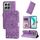 Custodia per telefono in pelle con motivo girasole in rilievo per Honor X6b (viola) Custodia per telefono in pelle con motivo girasole in rilievo per Honor X6b (viola)