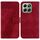 Custodia per telefono in pelle goffrata a forma di sette per Honor X6b (rossa) Custodia per telefono in pelle goffrata a forma di sette per Honor X6b (rossa)