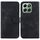 Custodia per telefono in pelle goffrata a forma di sette per Honor X6b (nera) Custodia per telefono in pelle goffrata a forma di sette per Honor X6b (nera)