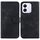 Custodia per telefono in pelle goffrata a forma di sette per Honor X60i (nera) Custodia per telefono in pelle goffrata a forma di sette per Honor X60i (nera)
