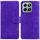 Custodia per telefono in pelle flip color puro per Honor X6b (viola)