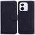 Custodia in pelle flip color puro per Honor X60i (nero)