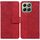 Custodia per telefono in pelle goffrata geometrica per Honor X6b (rosso)