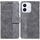 Custodia per telefono in pelle goffrata geometrica per Honor X60i (grigio) Custodia per telefono in pelle goffrata geometrica per Honor X60i (grigio)