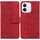 Custodia per telefono in pelle goffrata geometrica per Honor X60i (rosso)