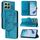 Custodia per telefono in pelle con motivo a farfalla in rilievo per Honor X6b (blu) Custodia per telefono in pelle con motivo a farfalla in rilievo per Honor X6b (blu)