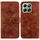 Custodia per telefono in pelle goffrata Lily per Honor X6b (marrone)