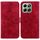 Custodia per telefono in pelle goffrata Lily per Honor X6b (rosso)