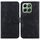 Custodia per telefono in pelle goffrata Lily per Honor X6b (nera)