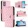 Per Nokia G42 / G310 Custodia per telefono in pelle con texture rombica e cordino (rosa) Per Nokia G42 / G310 Custodia per telefono in pelle con texture rombica e cordino (rosa)