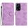 Custodia in pelle con motivo in rilievo floreale per Honor 200 Lite (viola) Custodia in pelle con motivo in rilievo floreale per Honor 200 Lite (viola)