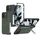 Per Google Pixel 9 Pro Fold GKK Integrated Frosted Fold Hinge Custodia in pelle per telefono con supporto (verde)