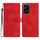 Custodia in pelle con motivo a farfalla e fiore per Honor 200 Lite (rosso) Custodia in pelle con motivo a farfalla e fiore per Honor 200 Lite (rosso)