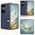 Custodia per telefono con slot per schede con texture litchi per Honor Magic Vs3 (blu) Custodia per telefono con slot per schede con texture litchi per Honor Magic Vs3 (blu)