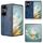 Custodia per telefono con motivo a mucca For Honor Magic Vs3 (blu)