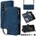 Per Samsung Galaxy Z Fold6 5G Custodia a tracolla con cerniera in pelle con slot multi-carta (blu scuro) Per Samsung Galaxy Z Fold6 5G Custodia a tracolla con cerniera in pelle con slot multi-carta (blu scuro)