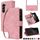 Per Samsung Galaxy Z Fold6 5G Crossbody Multi-card Slot Portafoglio Cerniera Custodia per telefono in pelle (Rosa) Per Samsung Galaxy Z Fold6 5G Crossbody Multi-card Slot Portafoglio Cerniera Custodia per telefono in pelle (Rosa)