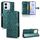 Per Honor X60i 5G Custodia in pelle con trama a nido d'ape a pois (verde)