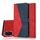Custodia per telefono in pelle con cuciture bicolore per Honor 200 (rosso blu)