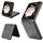 Custodia per telefono con retro in tessuto Litchi per Honor Magic V Flip (grigio)